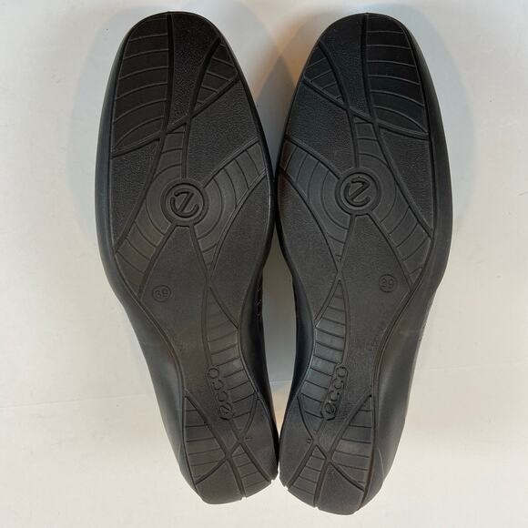 Ecco Slip On Casual Comfort Shoes Dark Brown Leather Cushioned Size 39/ US 8 - Picture 7 of 8